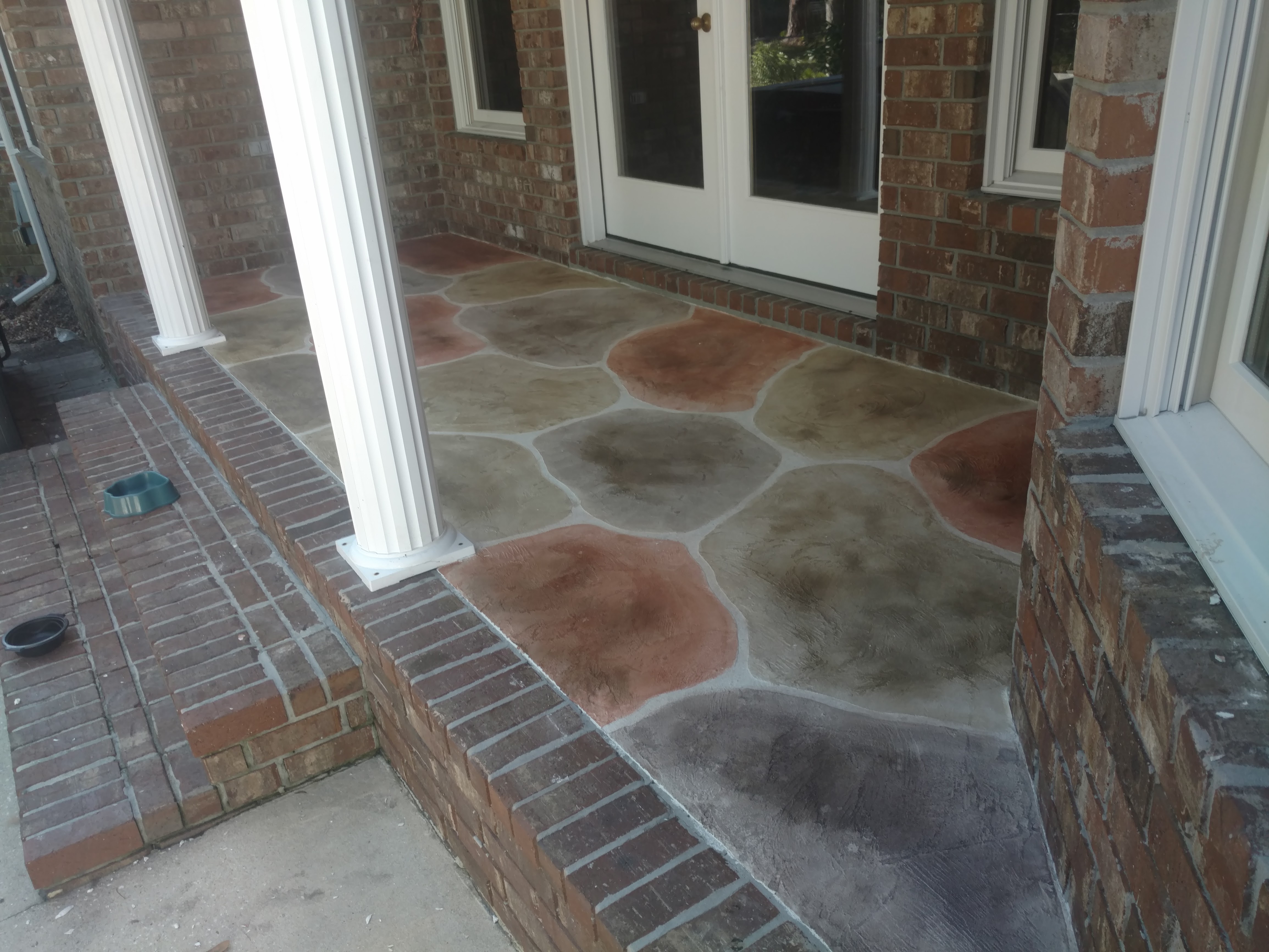 Decorative stone concrete front porch coating Savannah GA